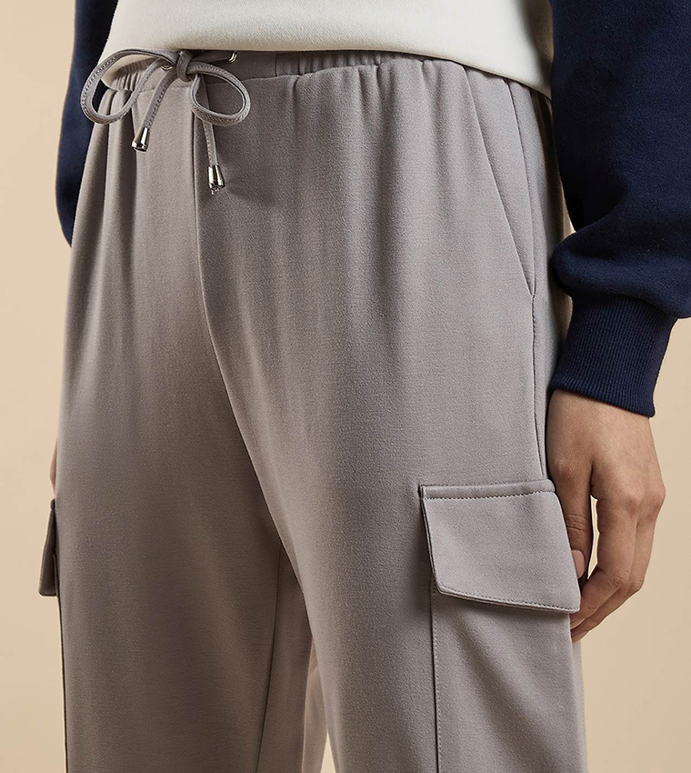 Solid Joggers with Drawstring Waist