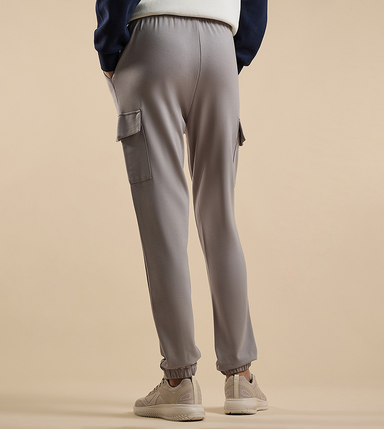 Solid Joggers with Drawstring Waist
