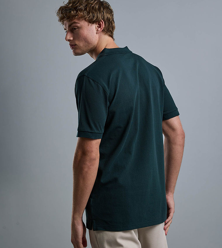 Solid Polo T-Shirt with Short Sleeves
