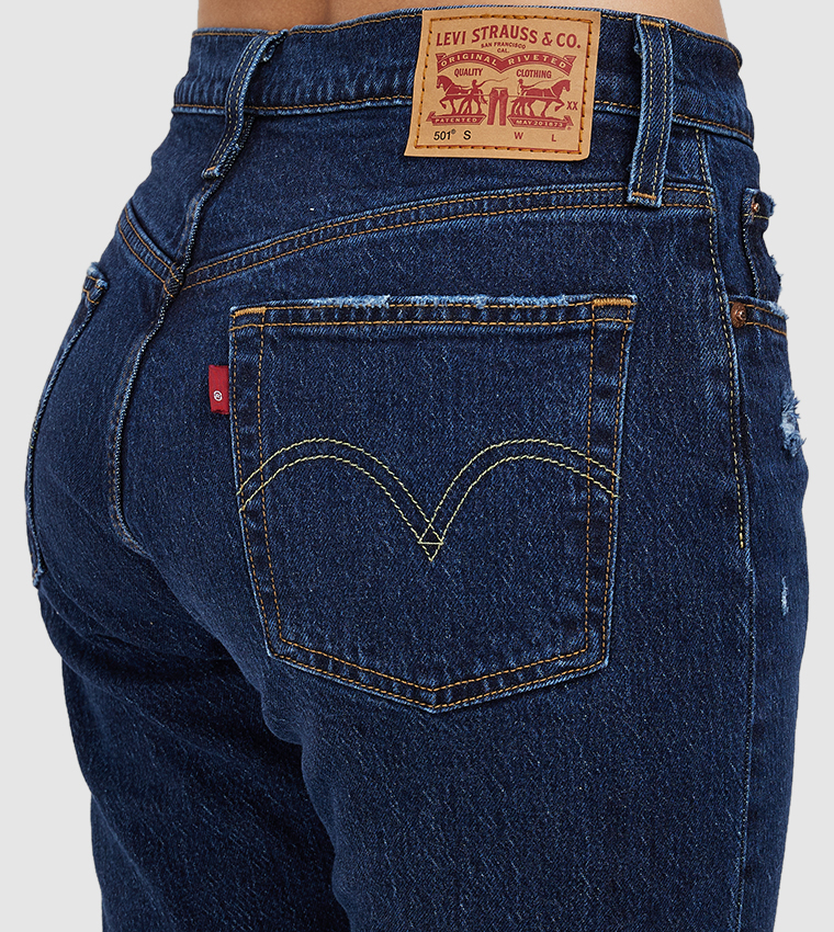 501® Distressed Slim Fit Jeans