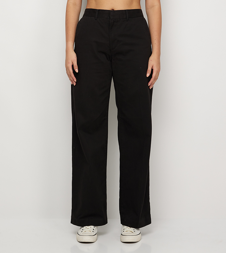 Solid Baggy Trousers