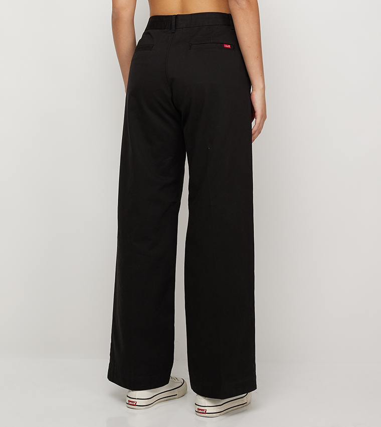 Solid Baggy Trousers