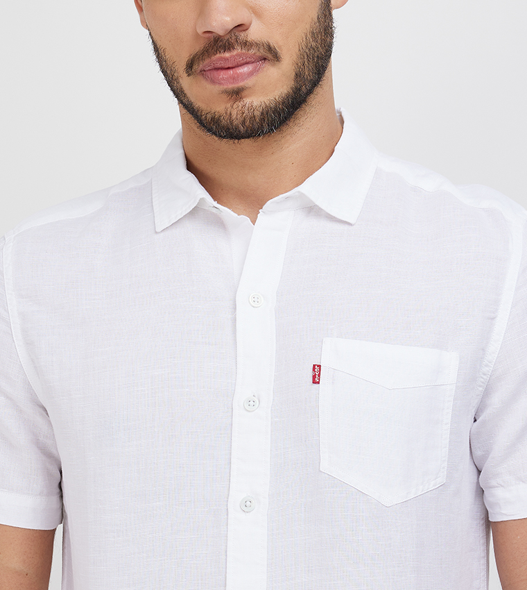 Pocket Detail Short Sleeves Shirt