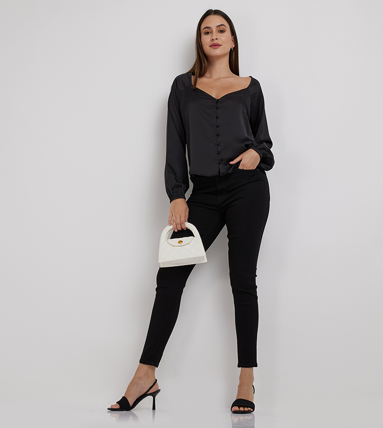Solid Sweetheart Neck Top