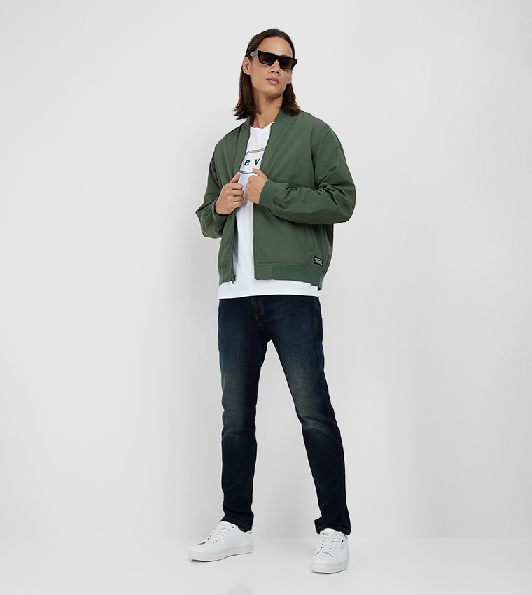 Zippered Bomber Jacket