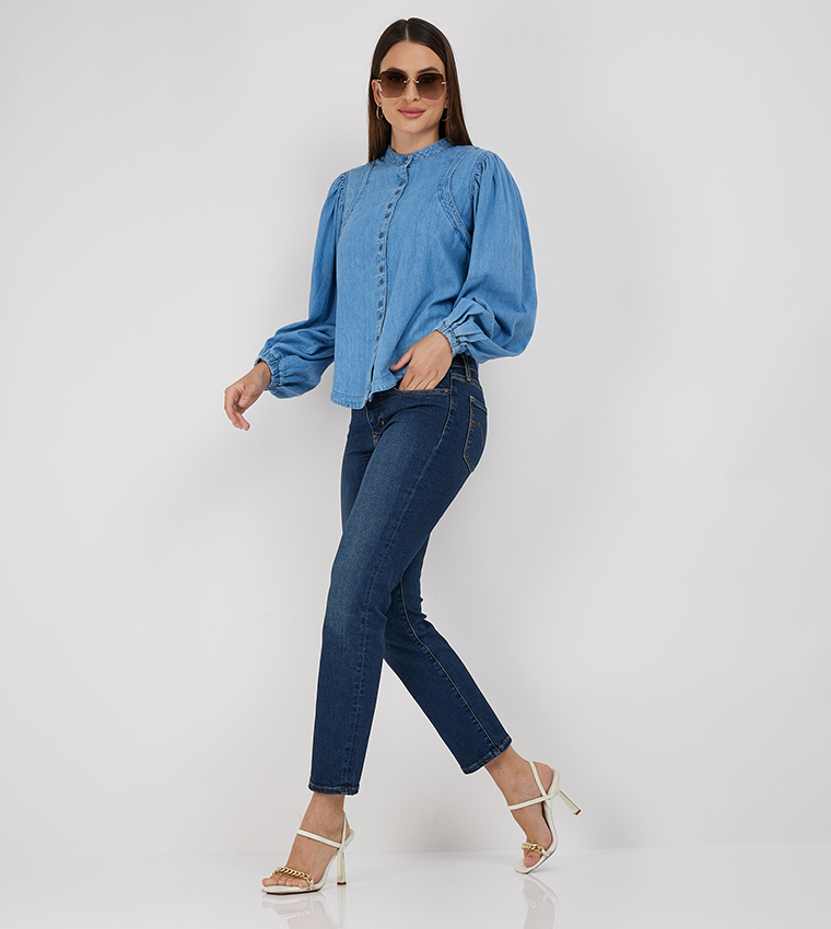 Faded Flared Jeans