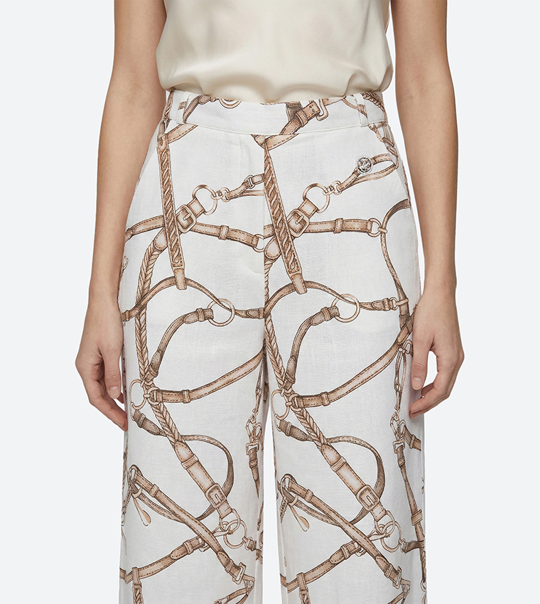 بنطلون بقصة مستقيمة وخصر مرن 