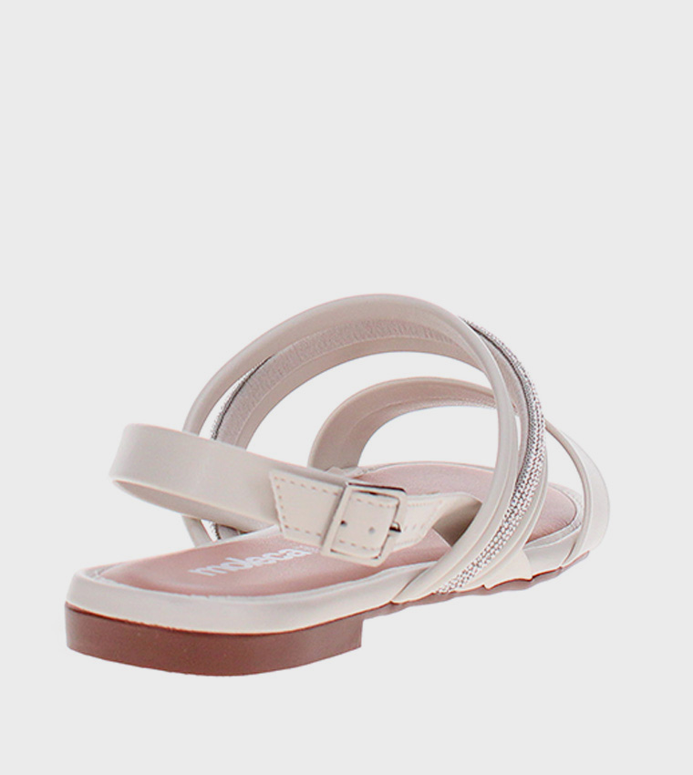 Moleca  Flat Sandals - Off White Flat Sandals