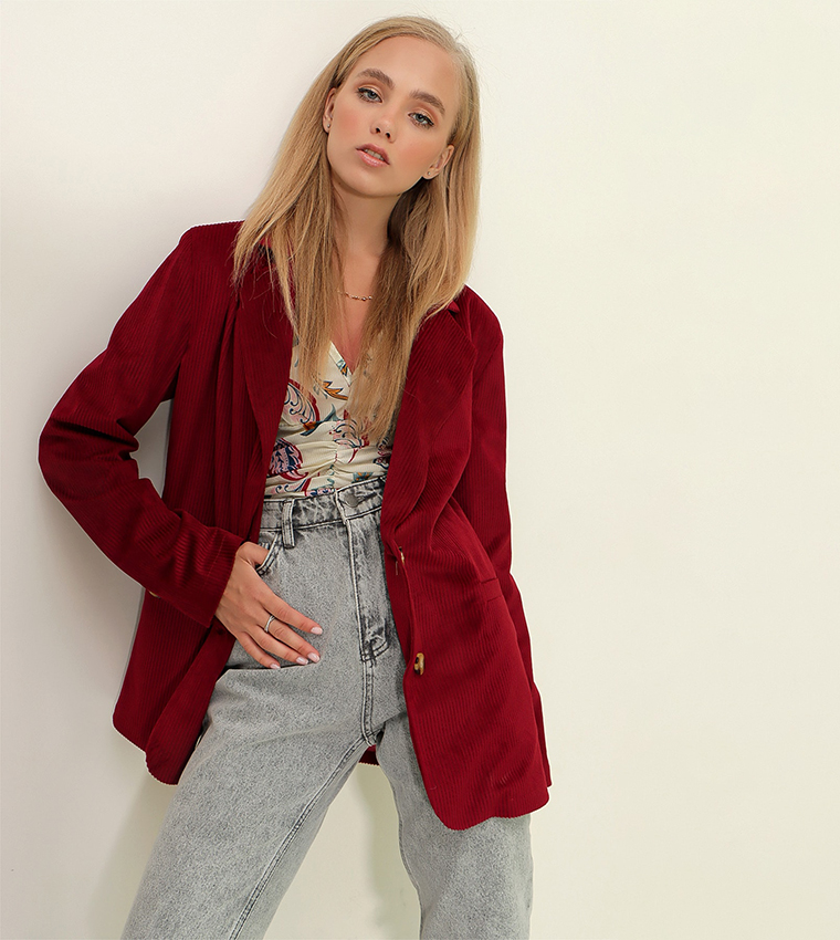 سترة مخمل منسوجة