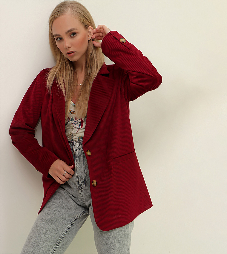 سترة مخمل منسوجة