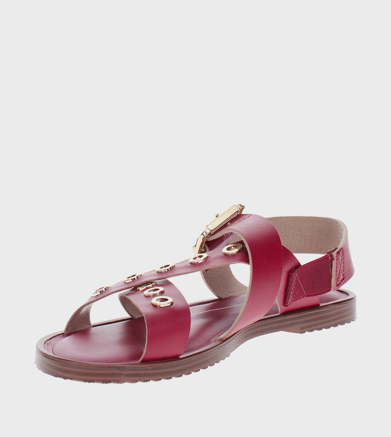 موليكا  الصنادل المسطحة - أحمر Flat Sandals