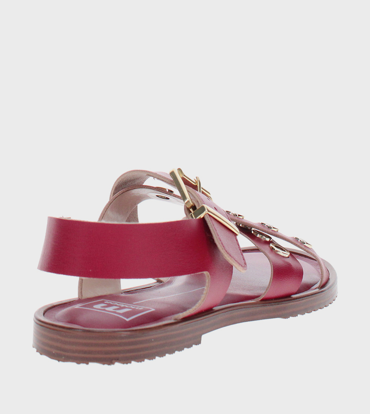 موليكا  الصنادل المسطحة - أحمر Flat Sandals