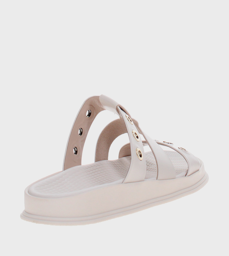 Moleca  Flat Sandals - Off White Flat Sandals