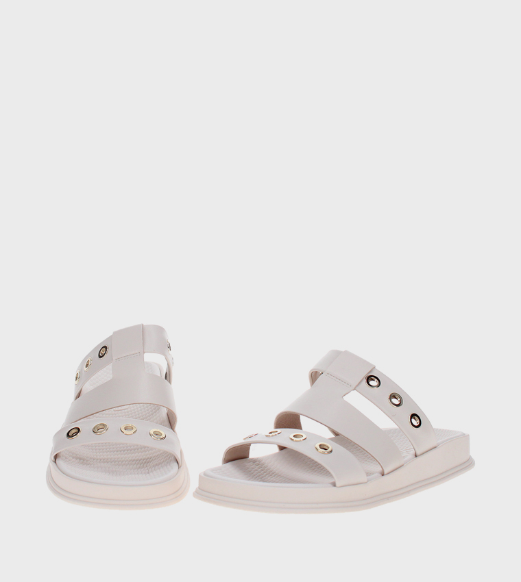 Moleca  Flat Sandals - Off White Flat Sandals