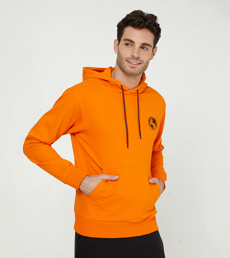 Back-Printed Long Sleeves Hoodie