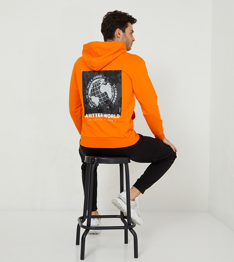Back-Printed Long Sleeves Hoodie