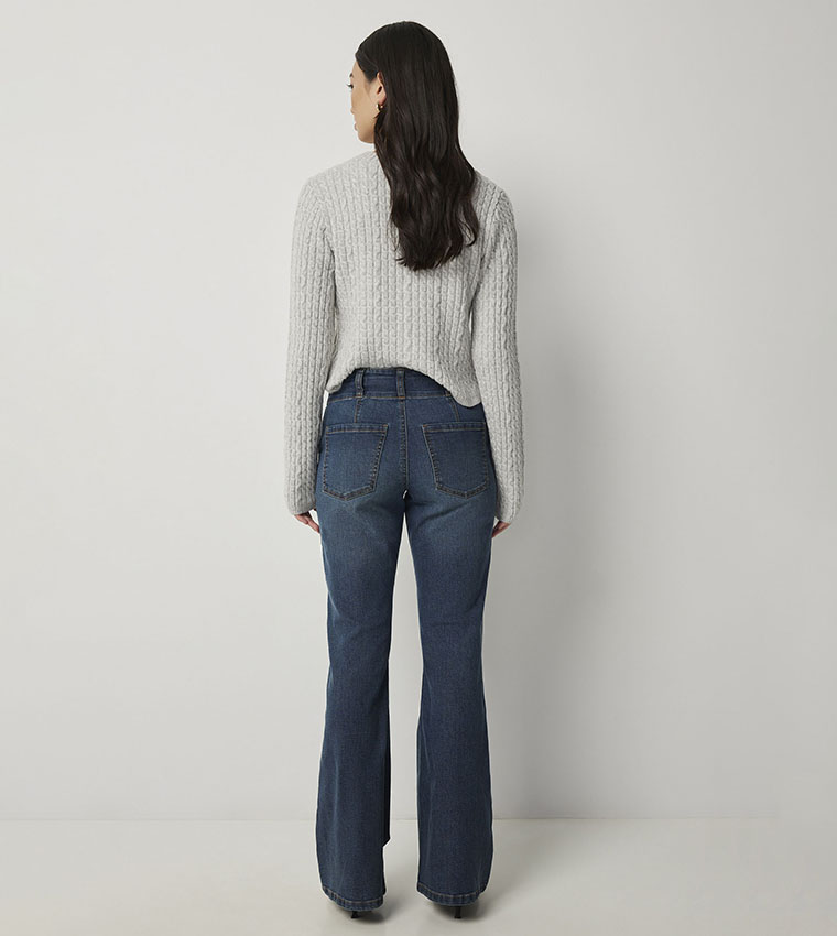 High Rise Flared Leg Jeans