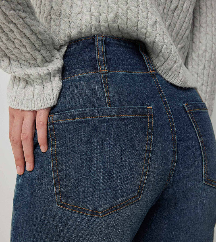 High Rise Flared Leg Jeans