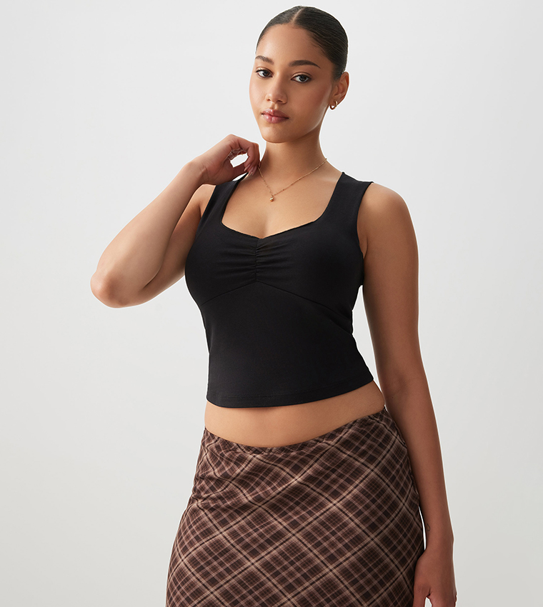 اردين  توبات قصيرة - أسود Cropped Tops