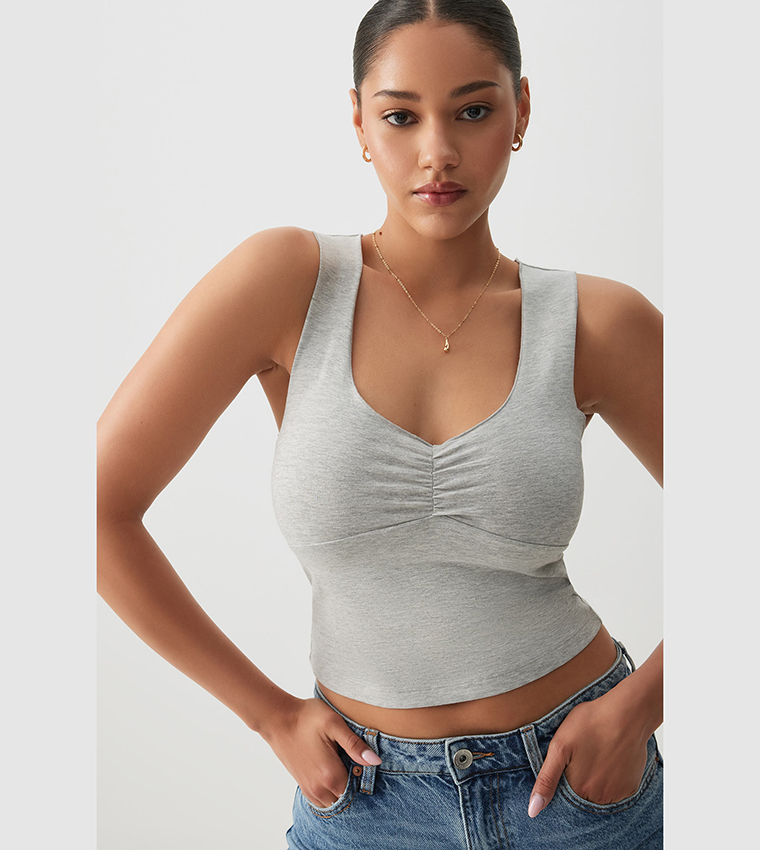 Ardene  Cropped Tops - Grey Cropped Tops