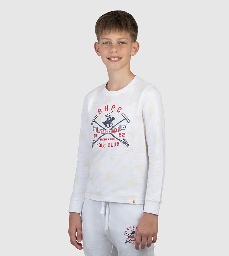 Embroidered Pop-Over Long Sleeves Sweatshirt