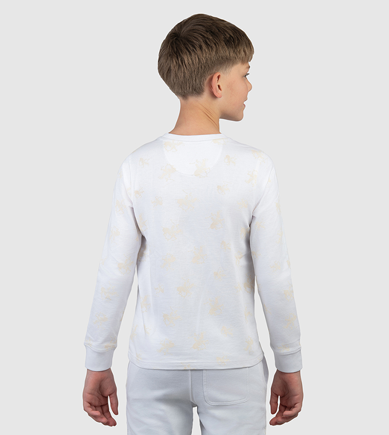 Embroidered Pop-Over Long Sleeves Sweatshirt
