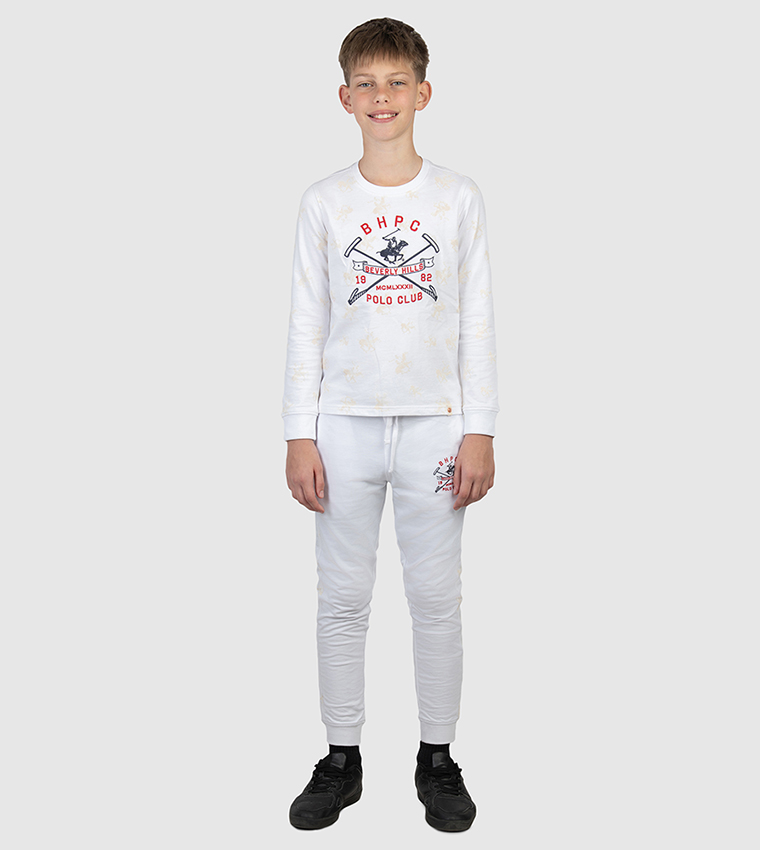 Embroidered Pop-Over Long Sleeves Sweatshirt