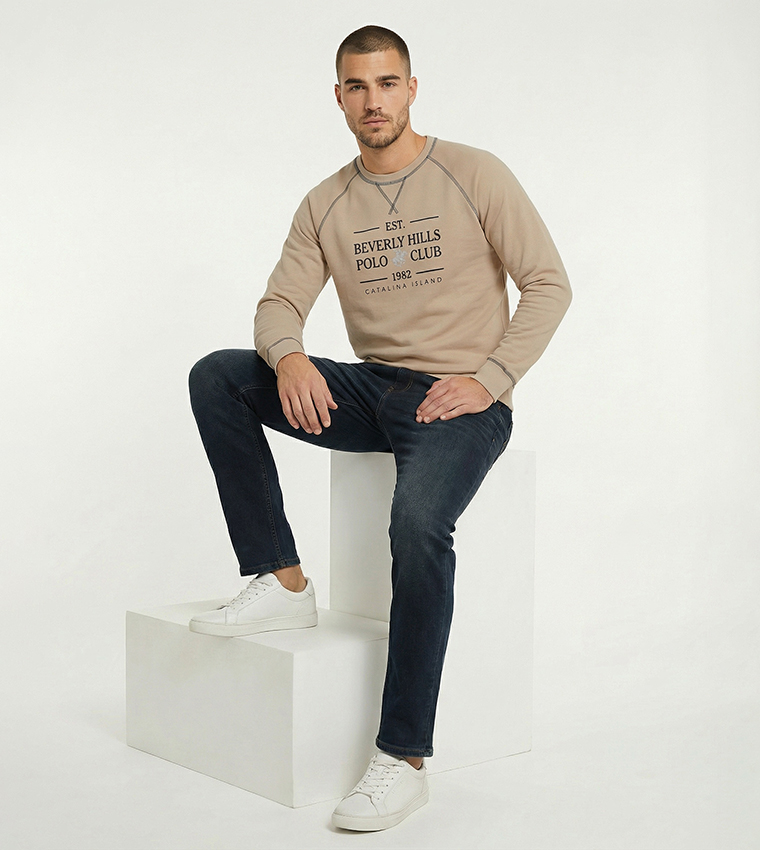 Logo Detail Crew Neck Sweatshirt