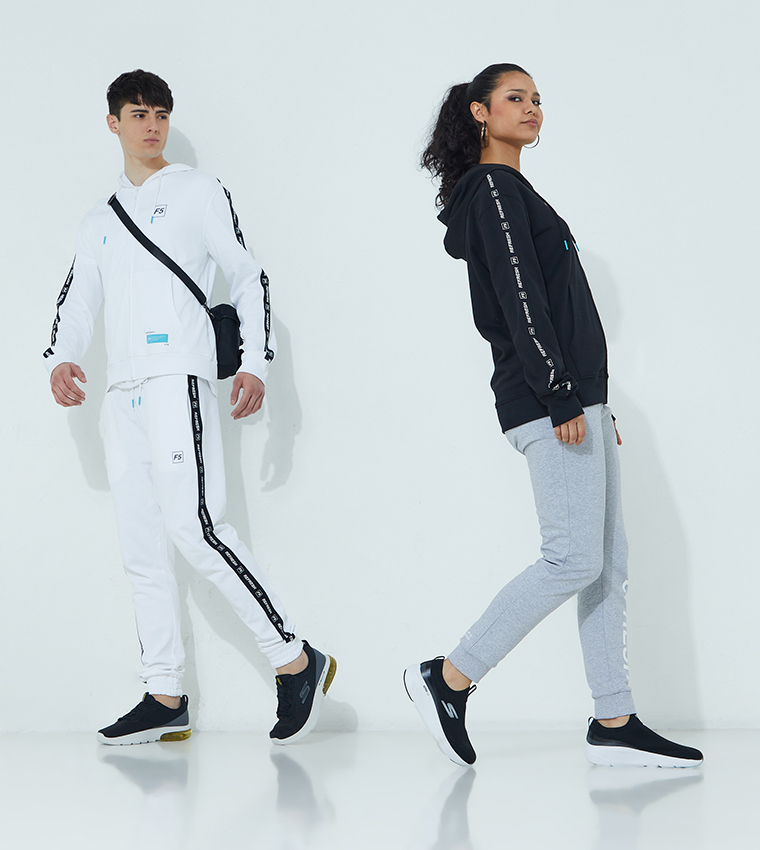 Logo Printed Hooded Jacket