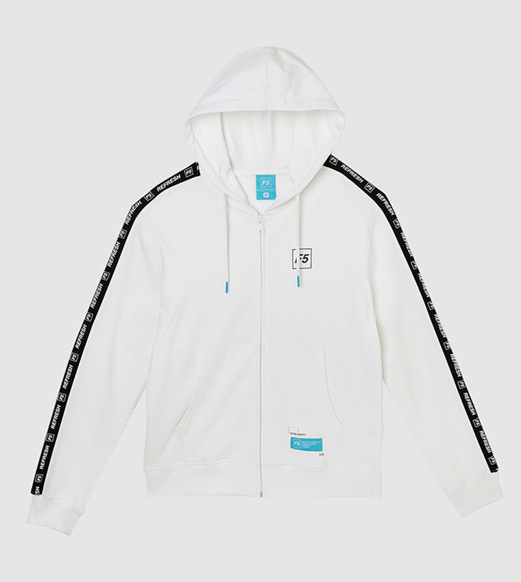 Logo Printed Hooded Jacket
