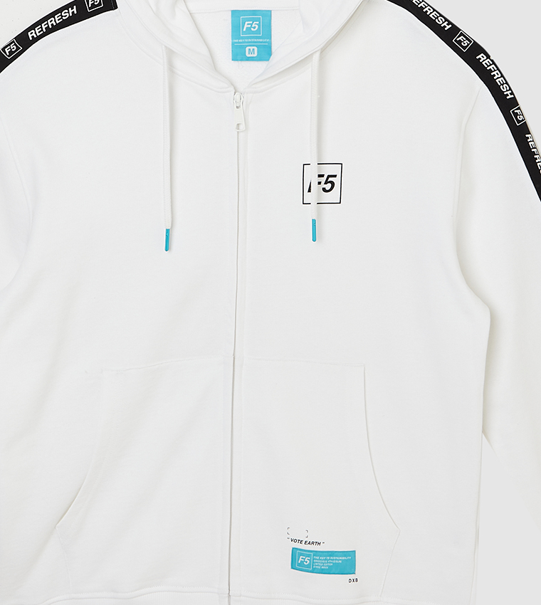 Logo Printed Hooded Jacket