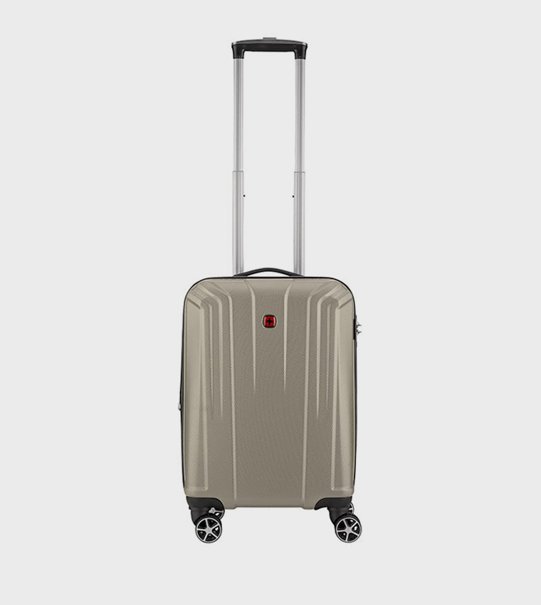 Textured Hard Shell Cabin Trolley Bag, 55cm