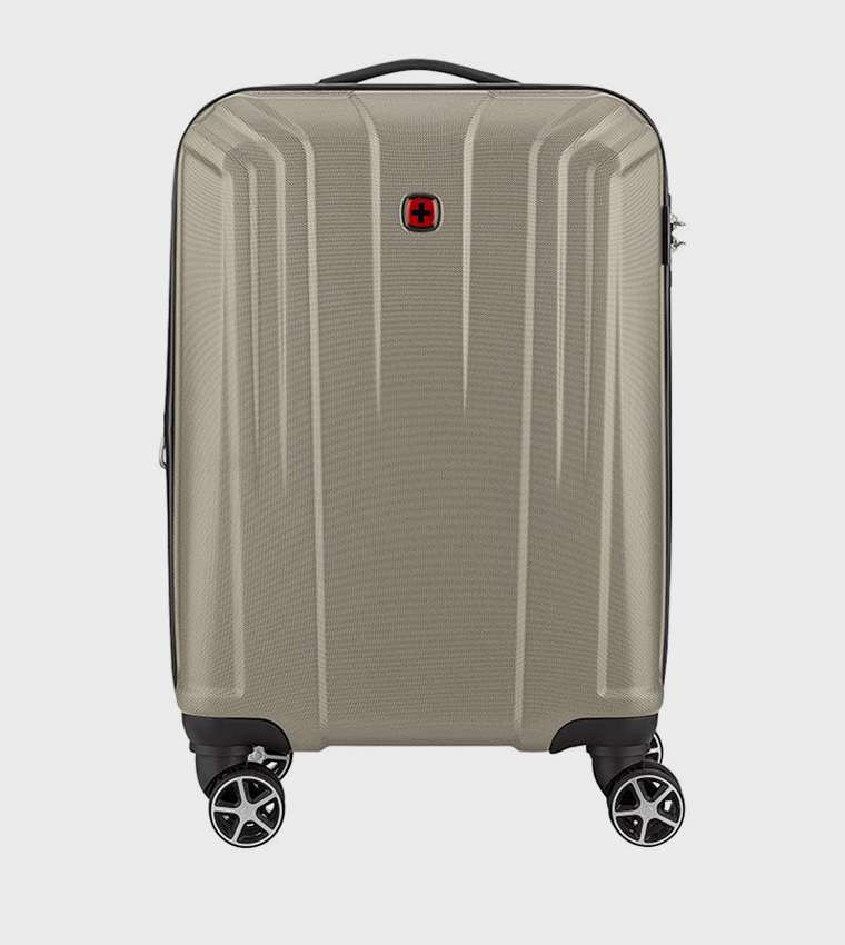 Textured Hard Shell Cabin Trolley Bag, 55cm