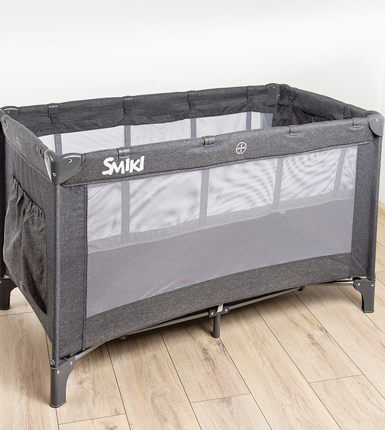 Baby Travel Cot - Blue Melange