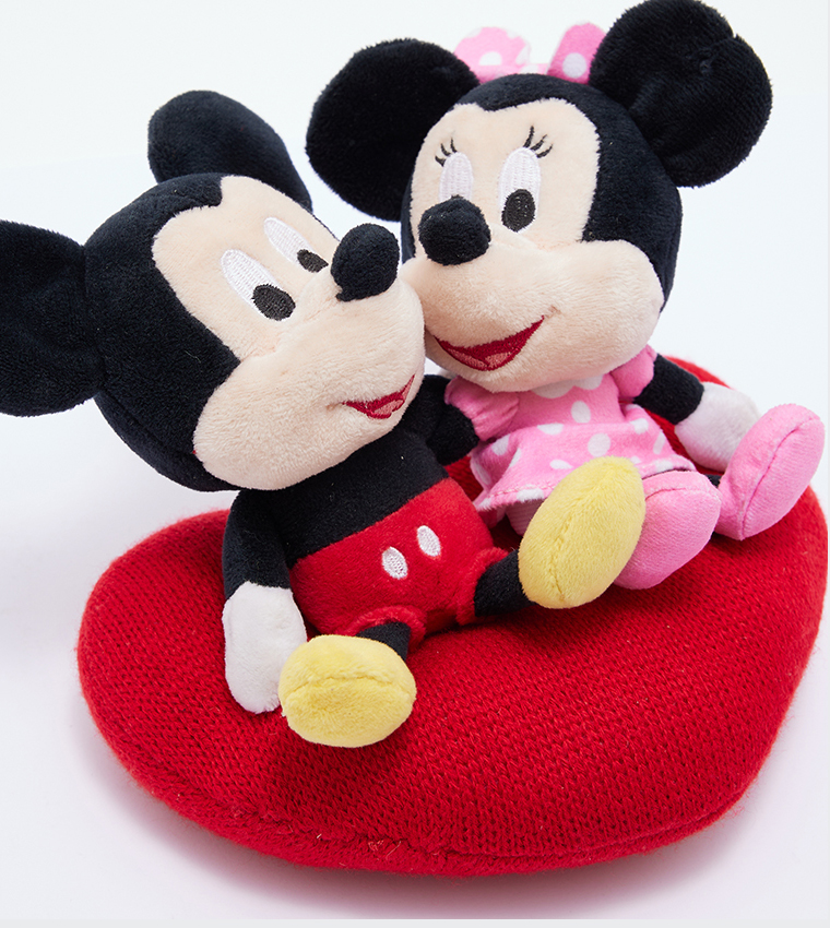 Disney Plush Mickey and Minnie Heart Plush Toy