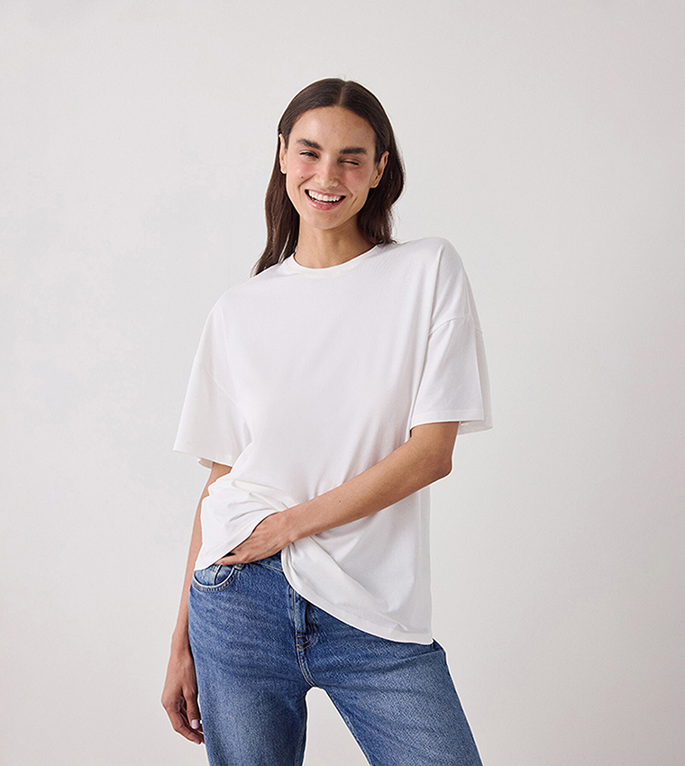 Penti  Short Sleeve T-Shirts - Off White Short Sleeve T-Shirts