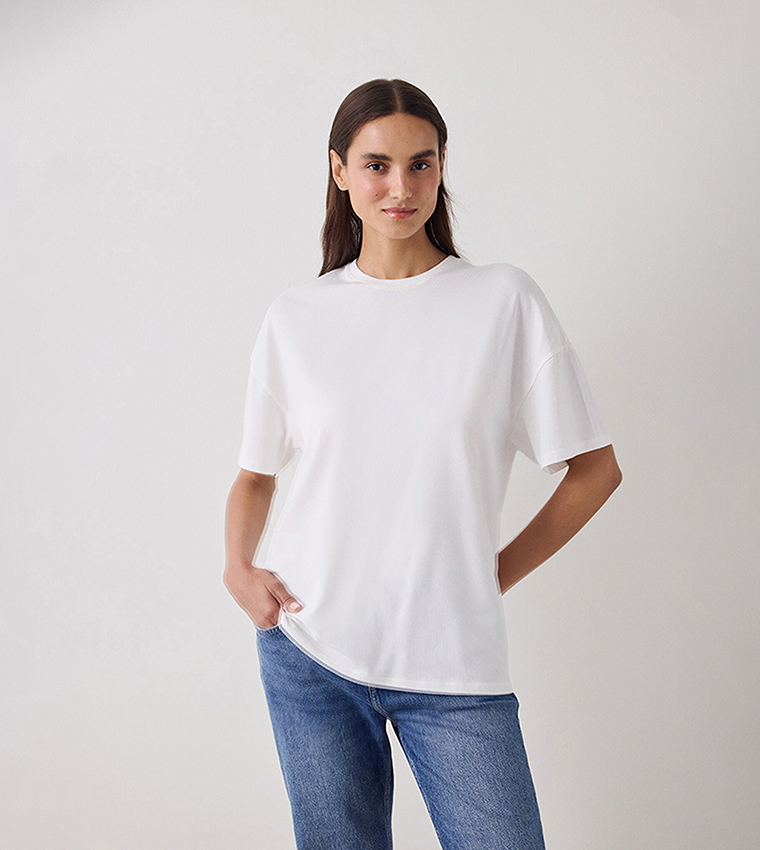 Penti  Short Sleeve T-Shirts - Off White Short Sleeve T-Shirts