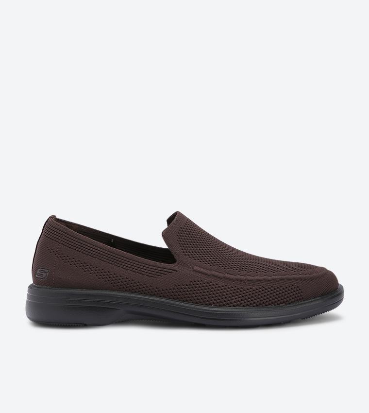 Buy Skechers Walson Morado Square Toe Slip Ons Brown In Brown | 6thstreet  UAE