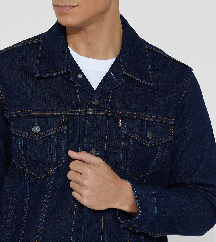 Denim Patch Pocket Detailed Trucker Jacket