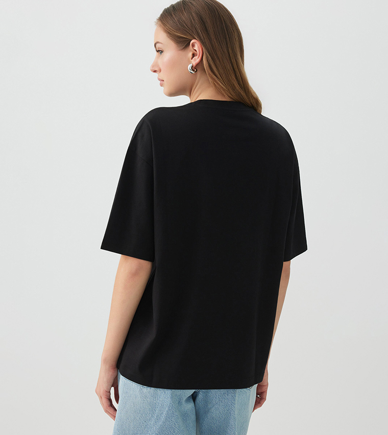Ardene  Short Sleeve T-Shirts - BLACK Short Sleeve T-Shirts