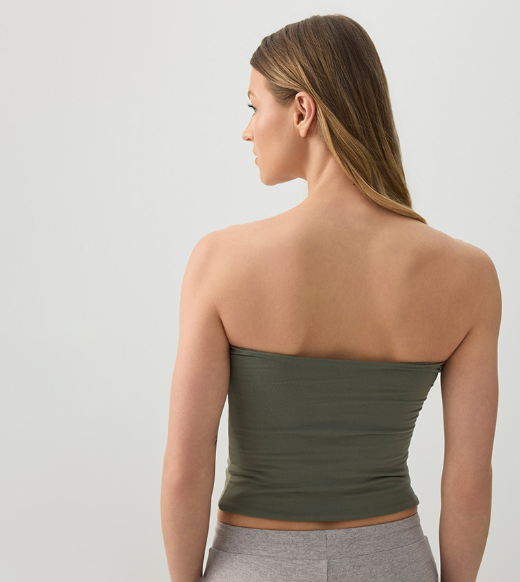 Ardene  Cropped Tops - Khaki Cropped Tops
