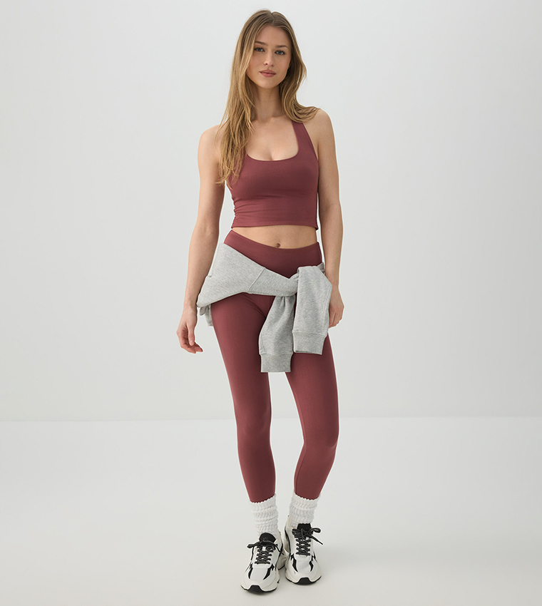 Solid Halterneck Cropped Top
