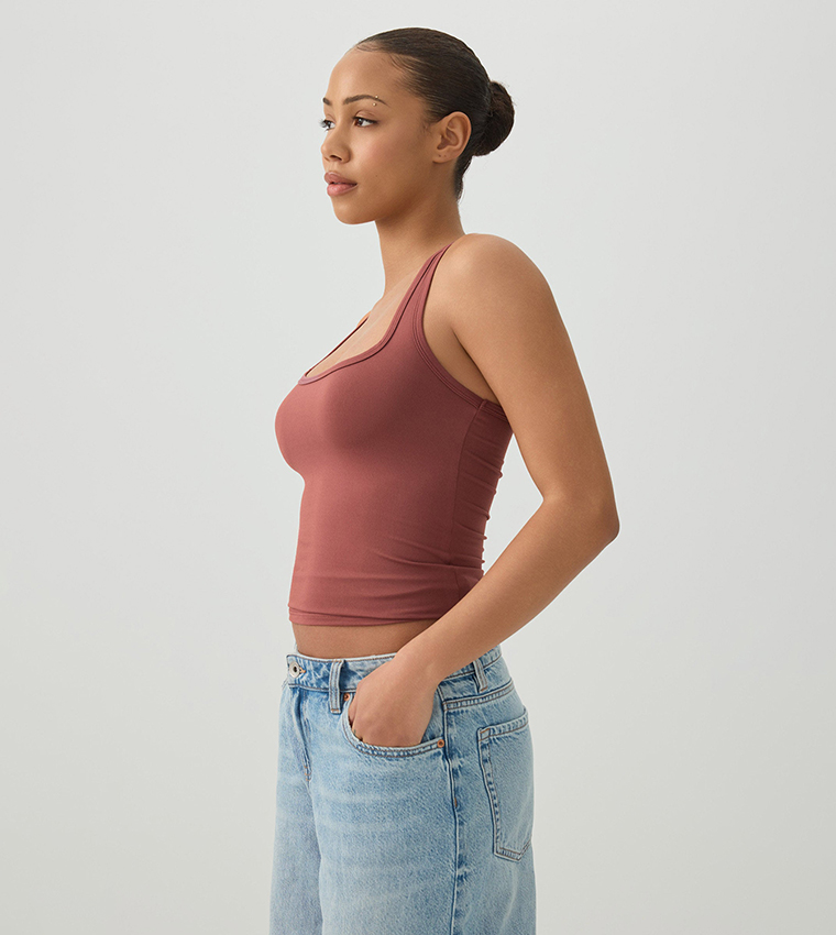 Solid Racerback Sleeveless Top