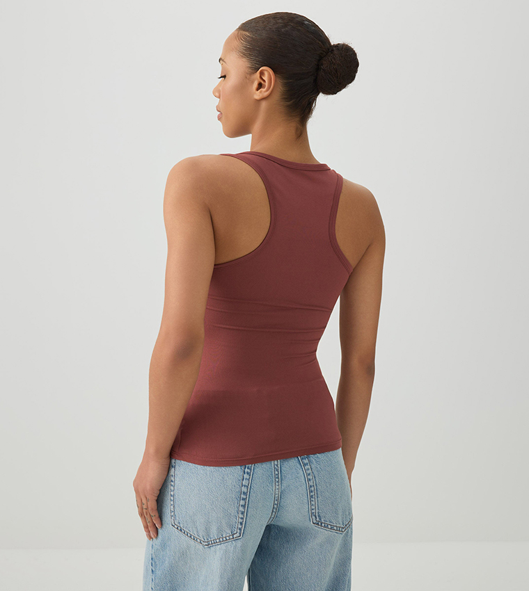 Solid Racerback Sleeveless Top