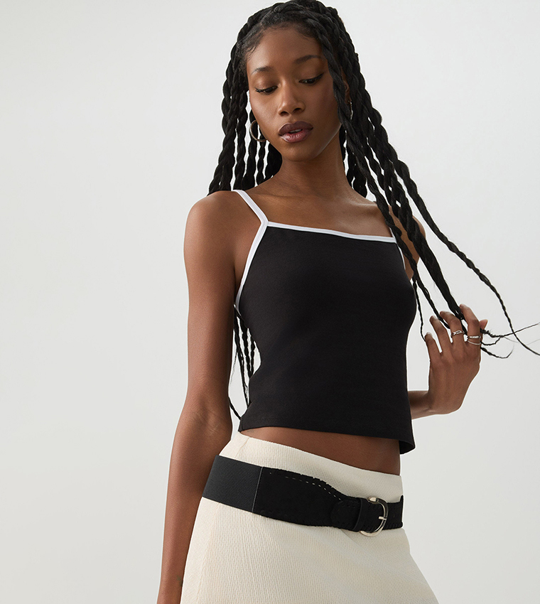 اردين  توبات قصيرة - أسود Cropped Tops