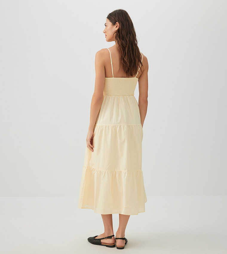 Smocked Strappy Maxi Dress