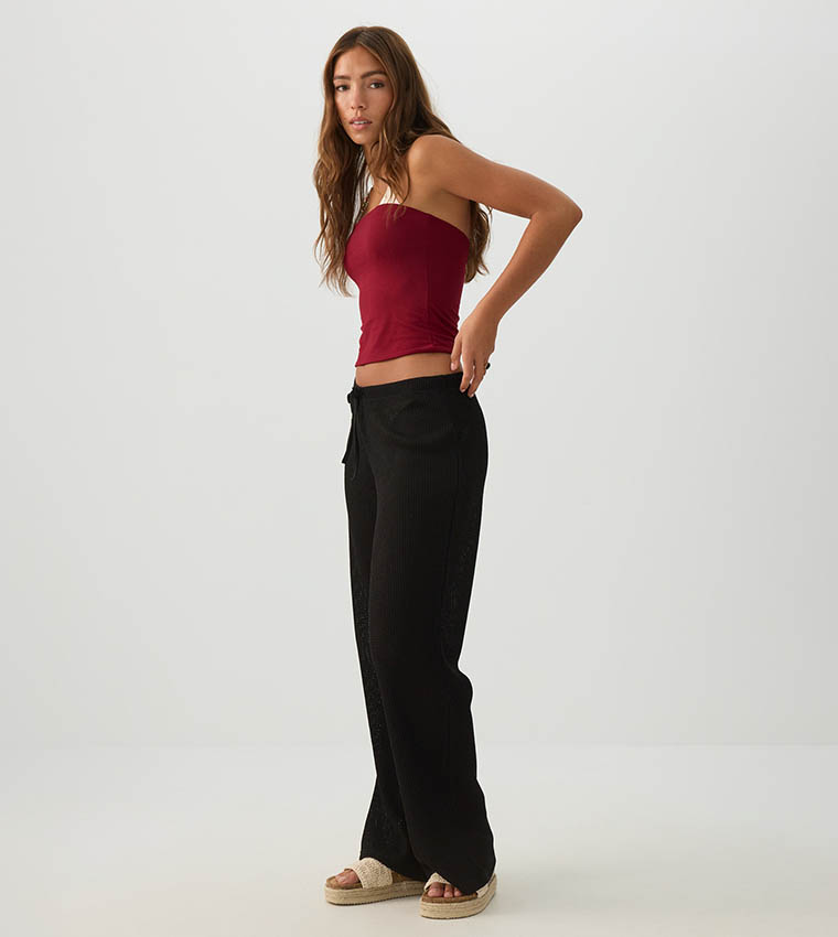 Ardene  Sleeveless Tops - Burgundy Sleeveless Tops