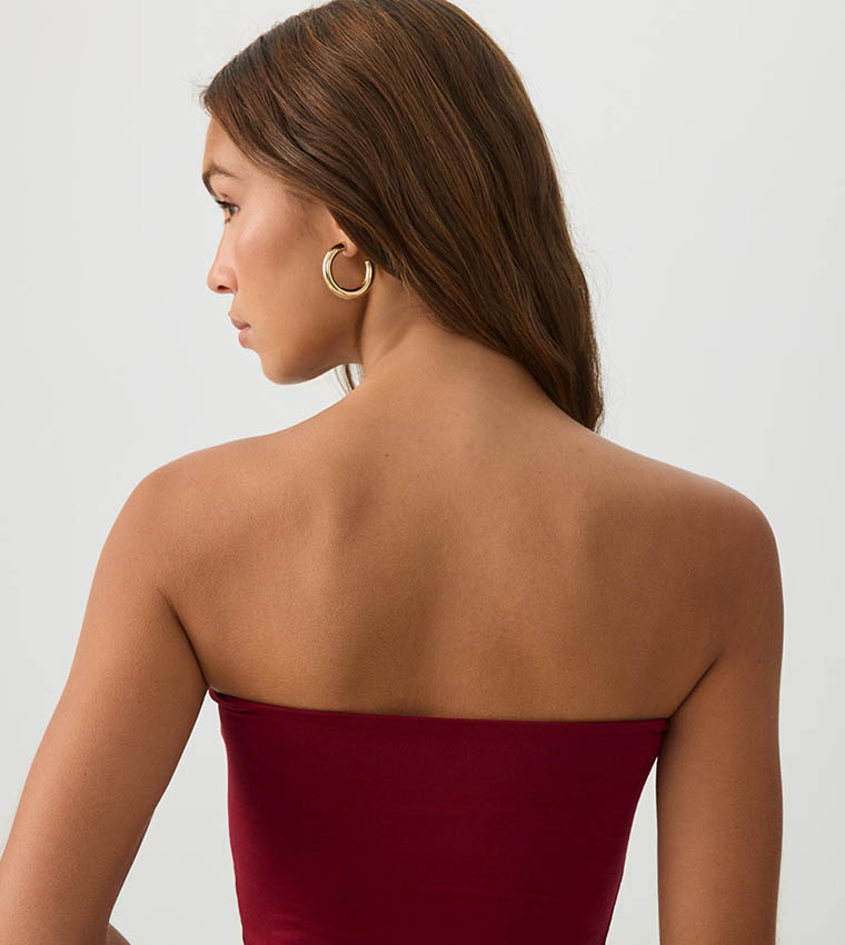 Ardene  Sleeveless Tops - Burgundy Sleeveless Tops