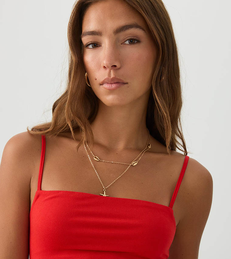 اردين  توبات بلا أكمام  - أحمر  Sleeveless Tops