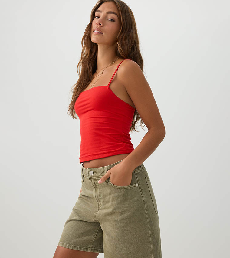 اردين  توبات بلا أكمام  - أحمر  Sleeveless Tops